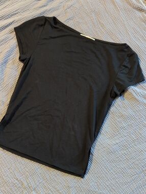 Classic Black Fitted Crew Neck Baby Tee
